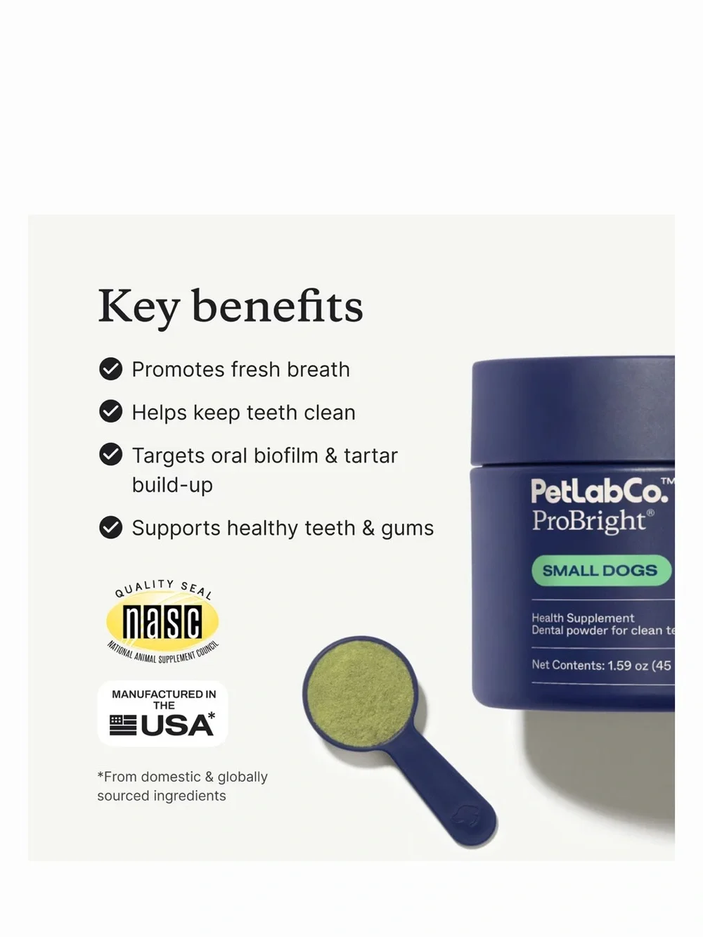 ProBright Dental Powder for Small Dogs - Navy